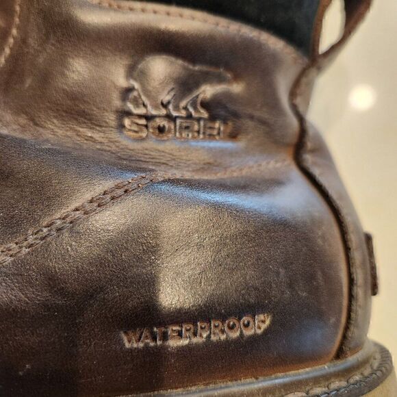 Sorel mens waterproof leather ankle boots. Size 10 main image 4